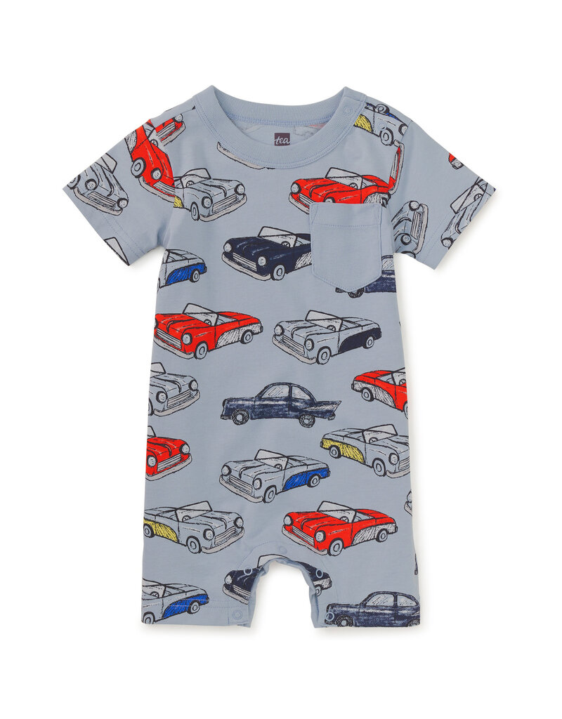 Tea Collection Cuban Cars Shortie Baby Romper