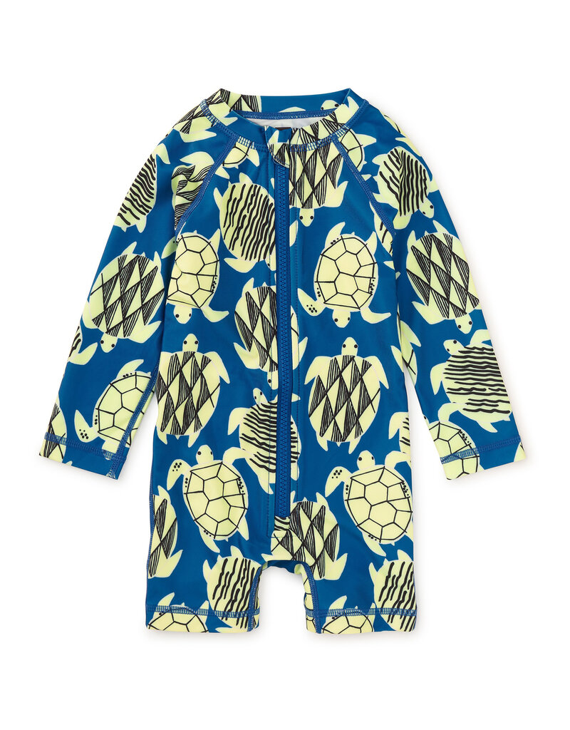 Tea Collection Tiled Tirtles LS UV Baby Suit