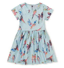 Tea Collection Pop Parrots Wrap Dress