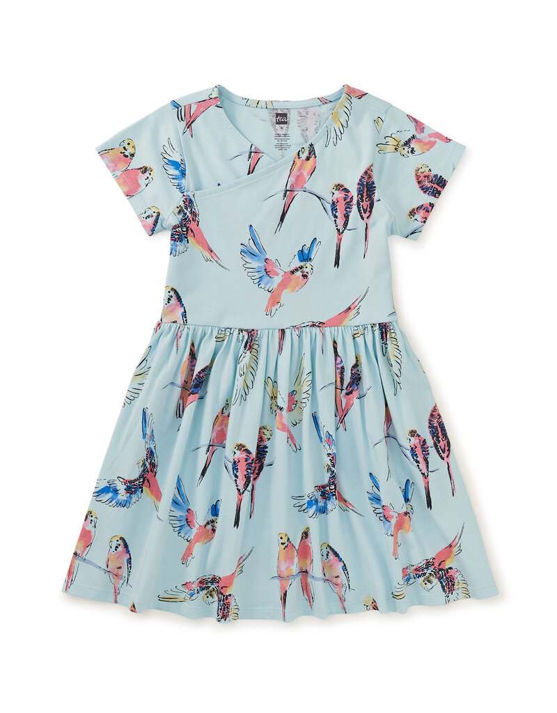 Tea Collection Pop Parrots Wrap Dress
