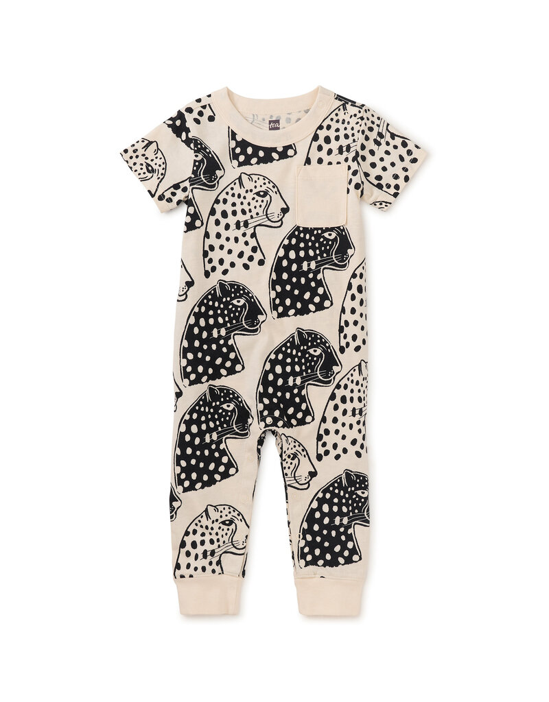 Tea Collection Big Cats Pocket Romper