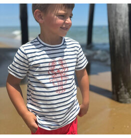 Newquay Lobster Tee Blue Gauze