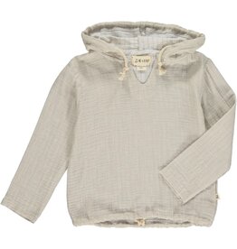 St.Ives Gauze Baby Hoodie Stone