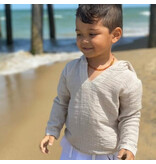 St.Ives Gauze Baby Hoodie Stone