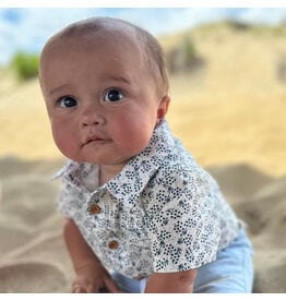 Helford Woven Onesie Navy Floral