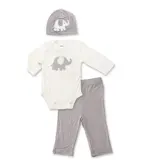 Silkberry 3-in-1 Gift Pack, Bamboo Beanie/Onesie/Pant, Mocha