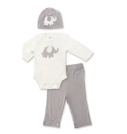 Silkberry 3-in-1 Gift Pack, Bamboo Beanie/Onesie/Pant, Mocha