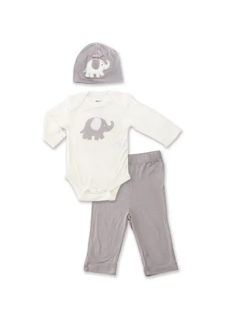 Silkberry 3-in-1 Gift Pack, Bamboo Beanie/Onesie/Pant, Mocha