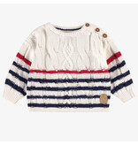 Souris Mini Navy/Red Striped Sweater