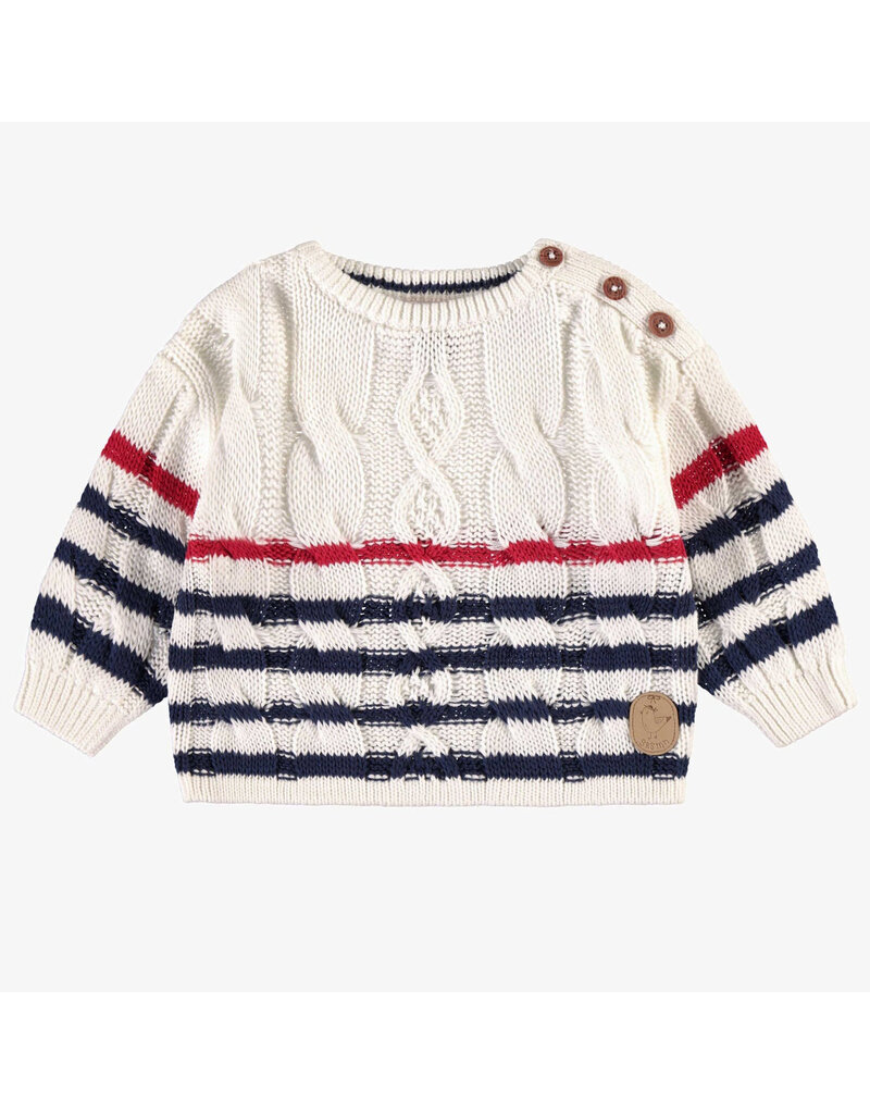 Souris Mini Navy/Red Striped Sweater