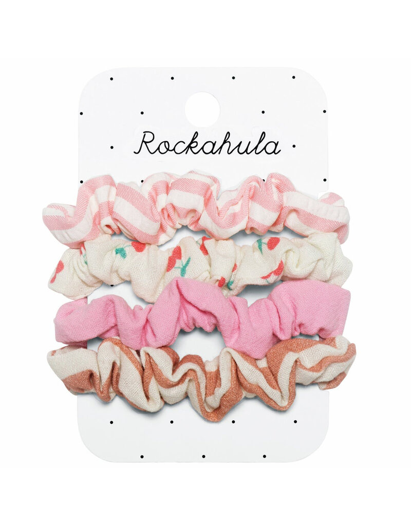 Rockahula Cherry Stripe Scrunchie Set