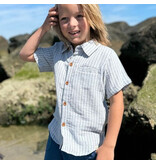Newport Woven Shirt Grey Stripe