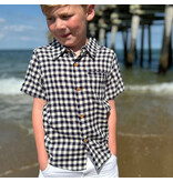 Newlyn Woven Shirt Navy Plaid
