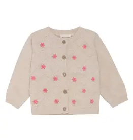 Flower Baby Cardigan, Beige