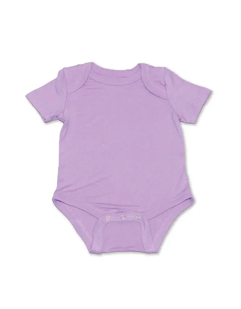 Silkberry Bamboo SS Onesie, Lavender Bloom