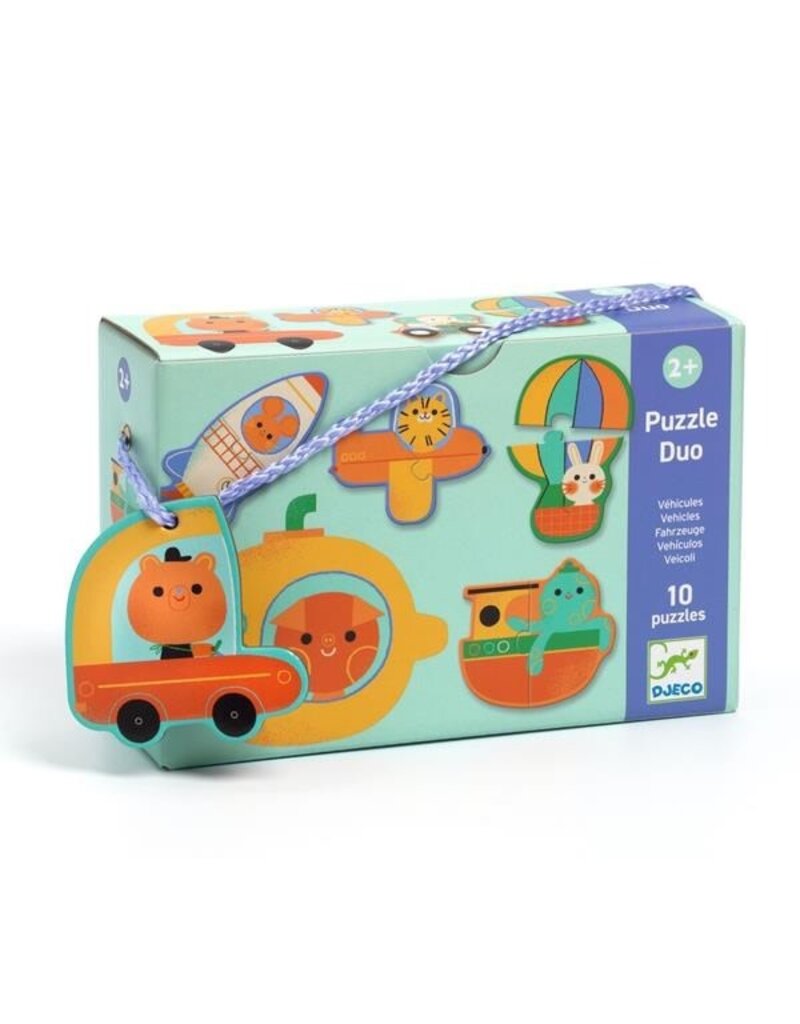 Djeco Puzzle Duo - Vehicles 2y+