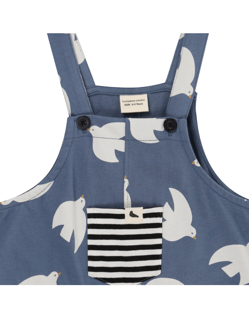 Turtledove London Seagull Easy Fit Organic Dungaree
