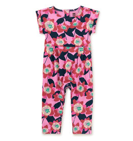 Tea Collection Block Print Cuff Sleeve Baby Romper