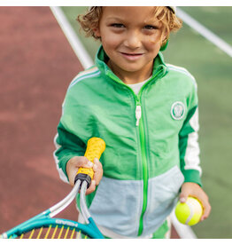 Souris Mini Green High Collar Zip Sweatshirt