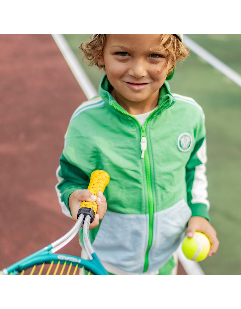 Souris Mini Green High Collar Zip Sweatshirt