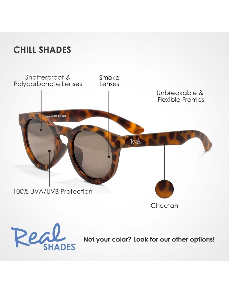 Real Shades Cheetah Chill Unbreakable UV Fashion Sunglasses 4y+