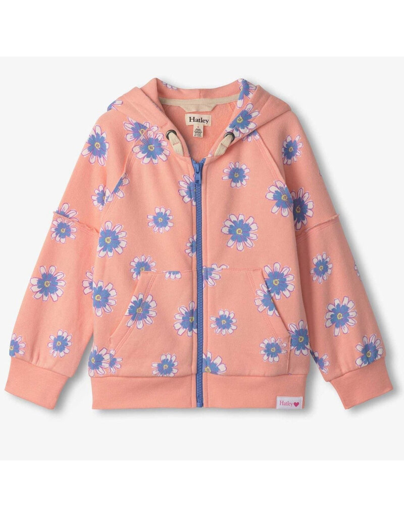 Hatley Doodle Daisy Raw Edged Hoodie