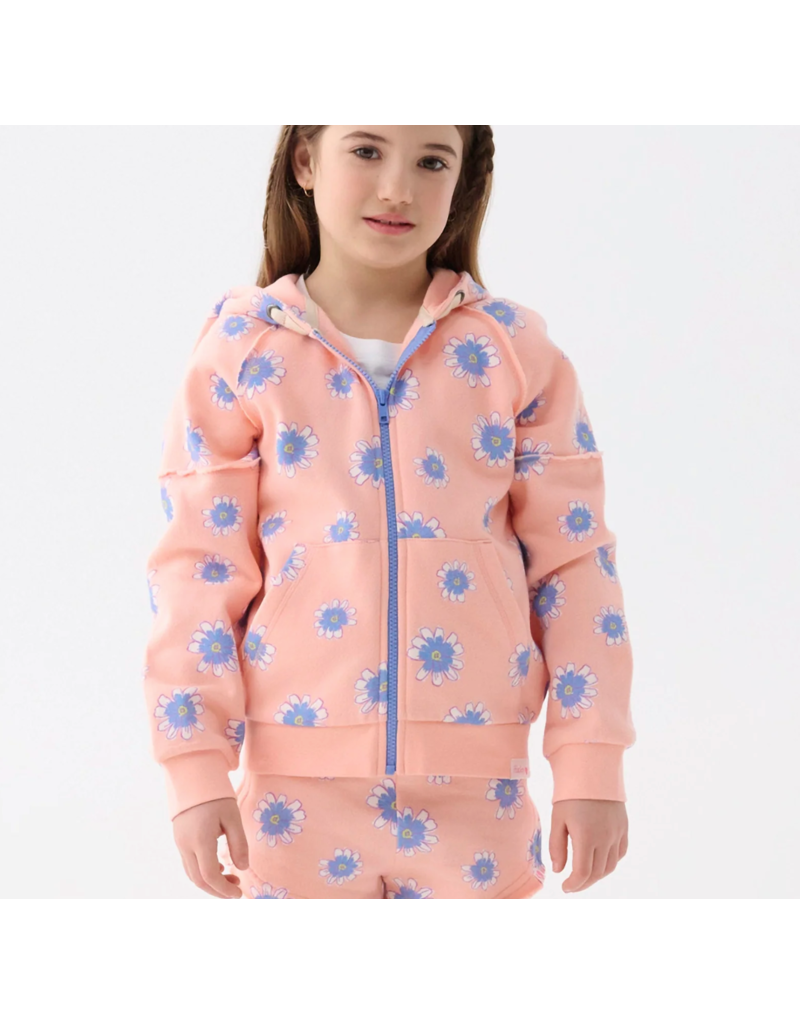 Hatley Doodle Daisy Raw Edged Hoodie
