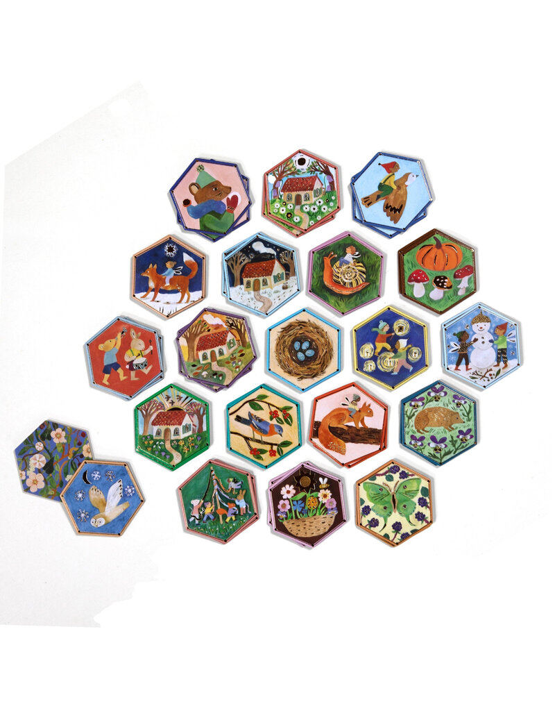 Eeboo Cottage Fairies Hex Matching Game 3y+