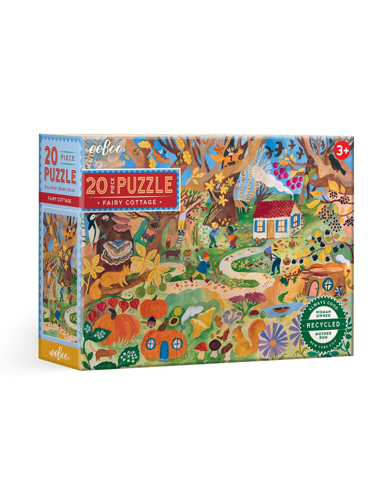 Eeboo Fairy Cottage 20pc Puzzle 3y+