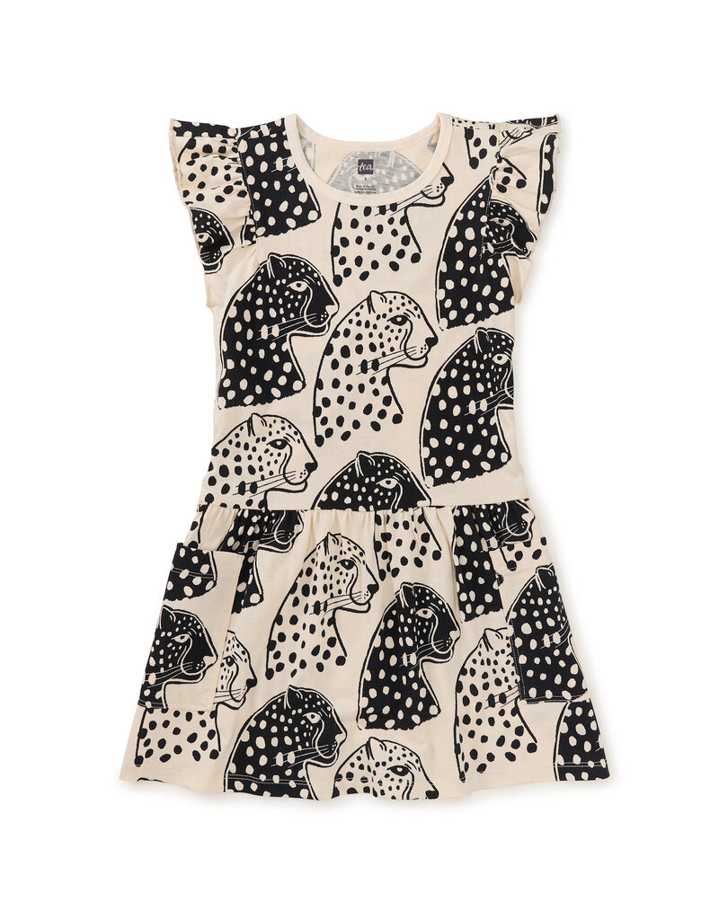 Tea Collection Big Cats Flutter Pocket Dress