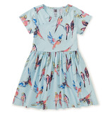 Tea Collection Pop Parrots Wrap Dress