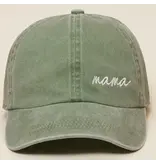 Mama Embroidered Baseball Hat, Green