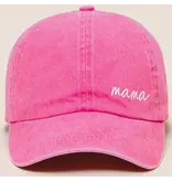 Mama Embroidered Baseball Hat, Pink