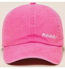 Mama Embroidered Baseball Hat, Pink