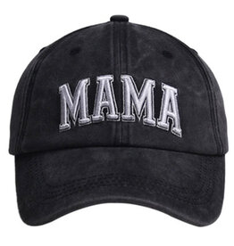 MAMA Embroidered Baseball Hat, Black