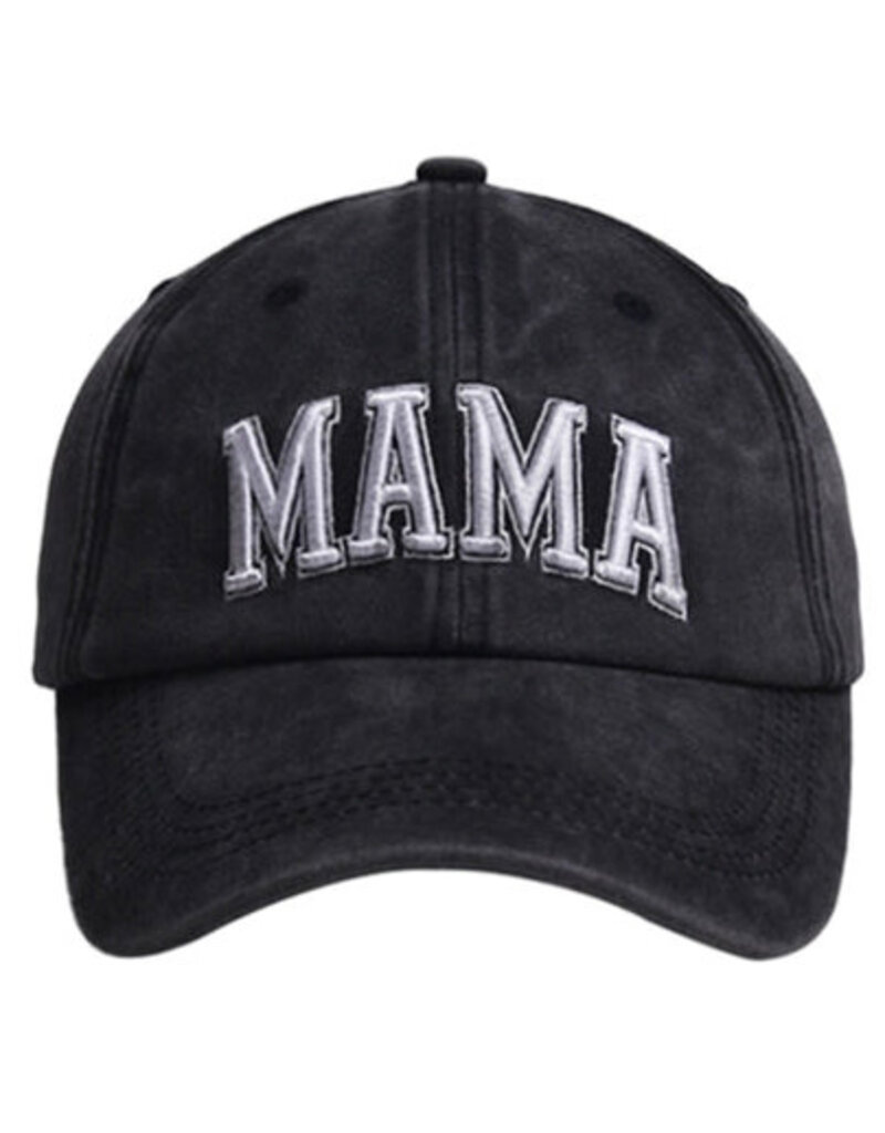 MAMA Embroidered Baseball Hat, Black