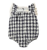 Vignette Navy Check Charlotte Bubble Romper