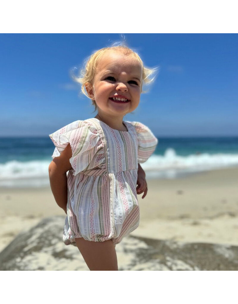 Vignette Pink Stripe Miranda Bubble Romper