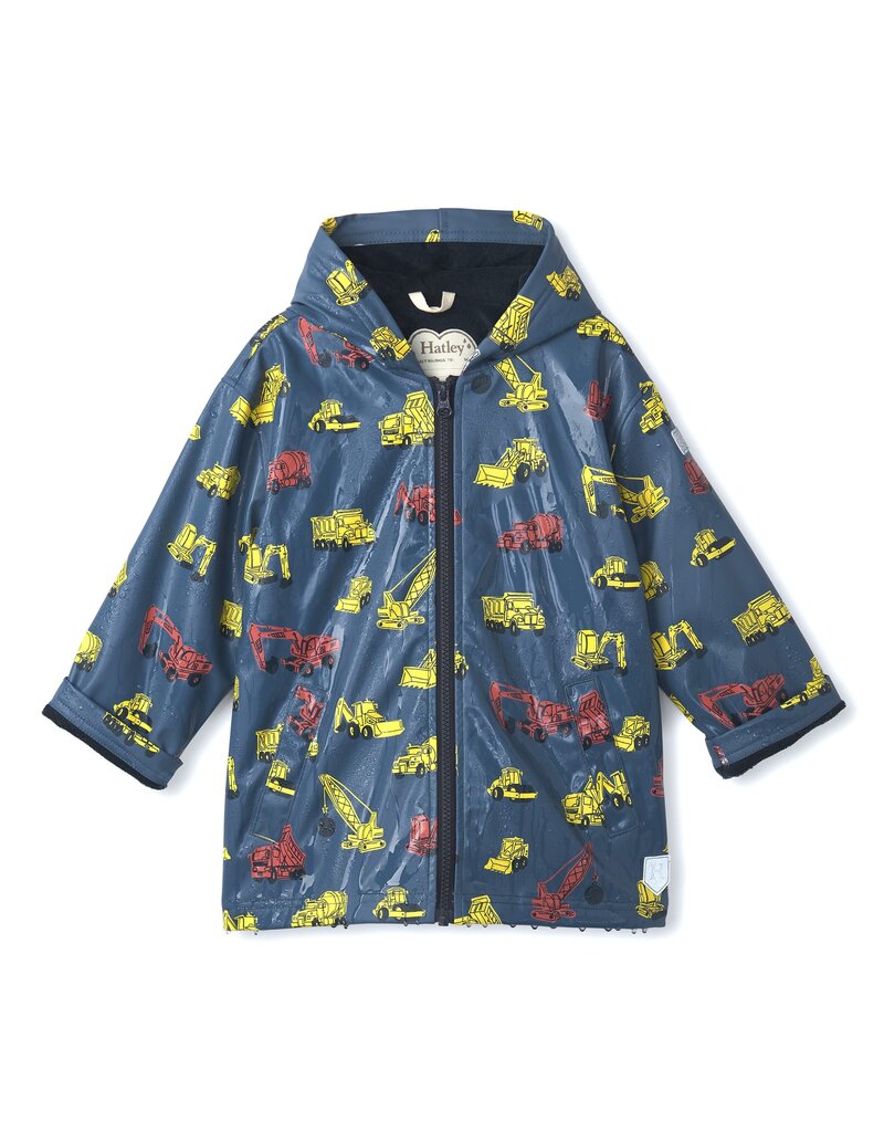 Hatley Under Construction Zip Up Rain Jacket