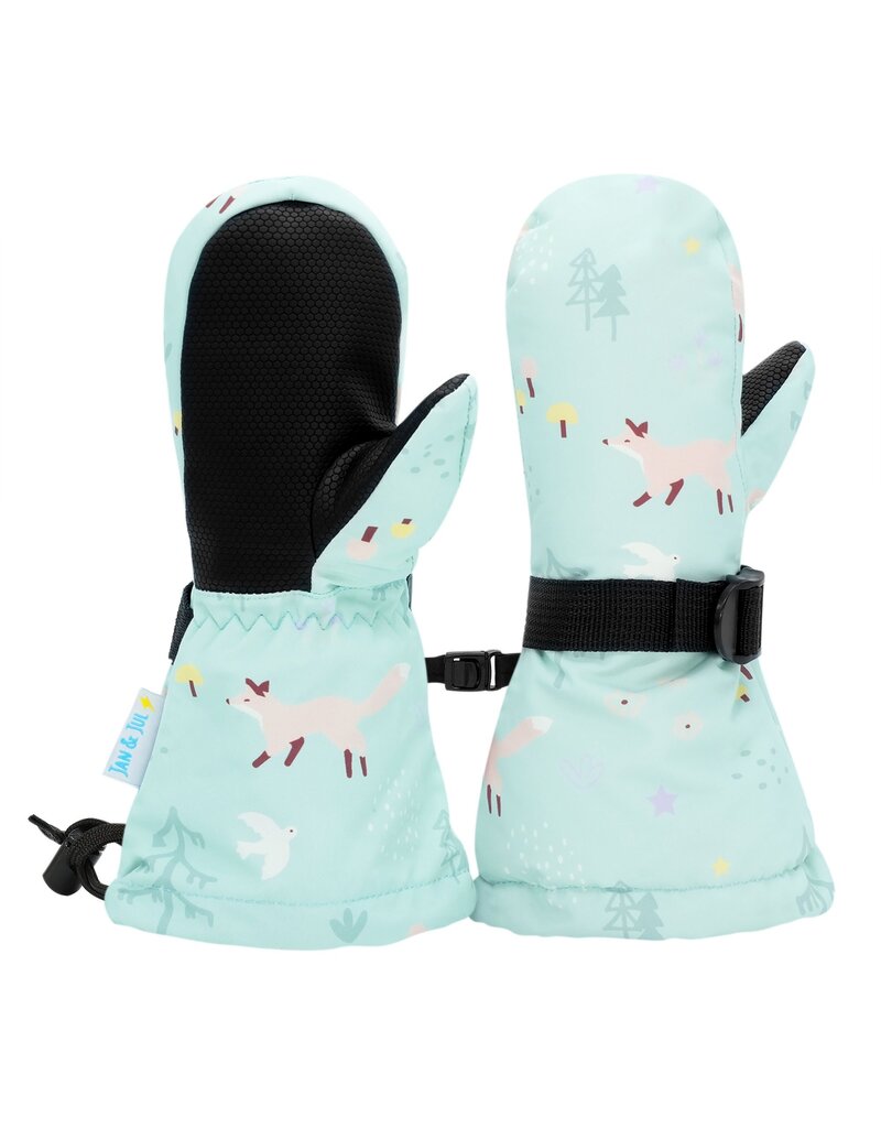 Jan and Jul Minty Forest Toasty-Dry Waterproof Mitten