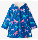 Hatley Horses Colour Changing Sherpa Splash Jacket
