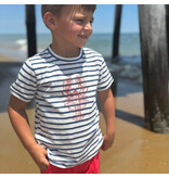 Newquay Lobster Tee Blue Gauze
