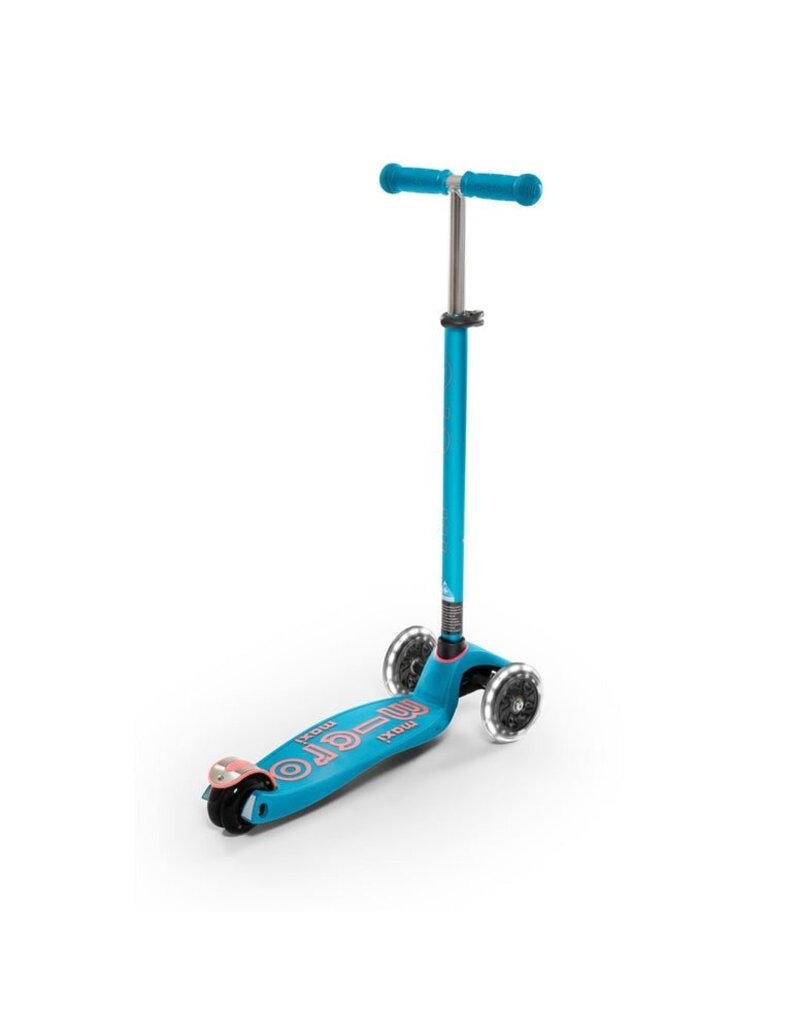 Micro Kickboard Micro Maxi LED Scooter, Aqua
