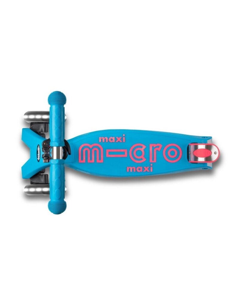 Micro Kickboard Micro Maxi LED Scooter, Aqua