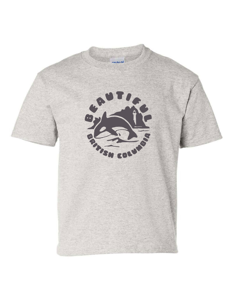 True North Beautiful BC Tee, Light Grey, Youth