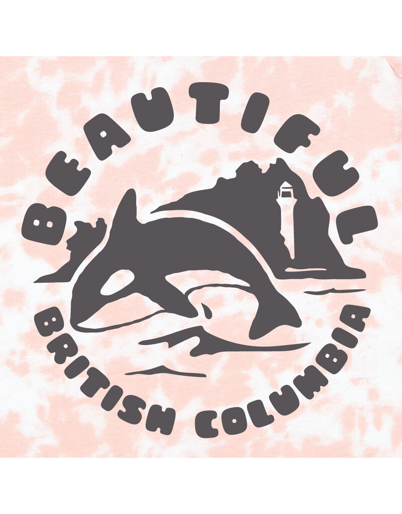 True North Beautiful BC Tee, Pink Tie Dye