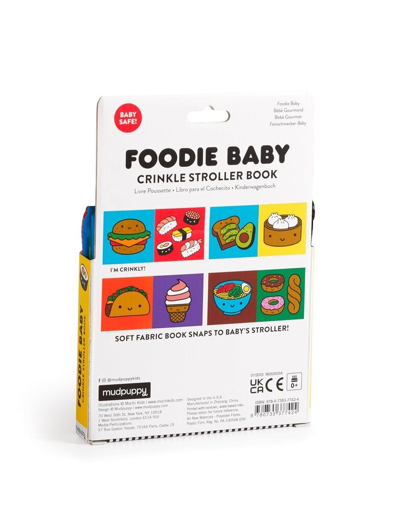 Mudpuppy Foodie Baby Crinkle Fabric Stroller Book