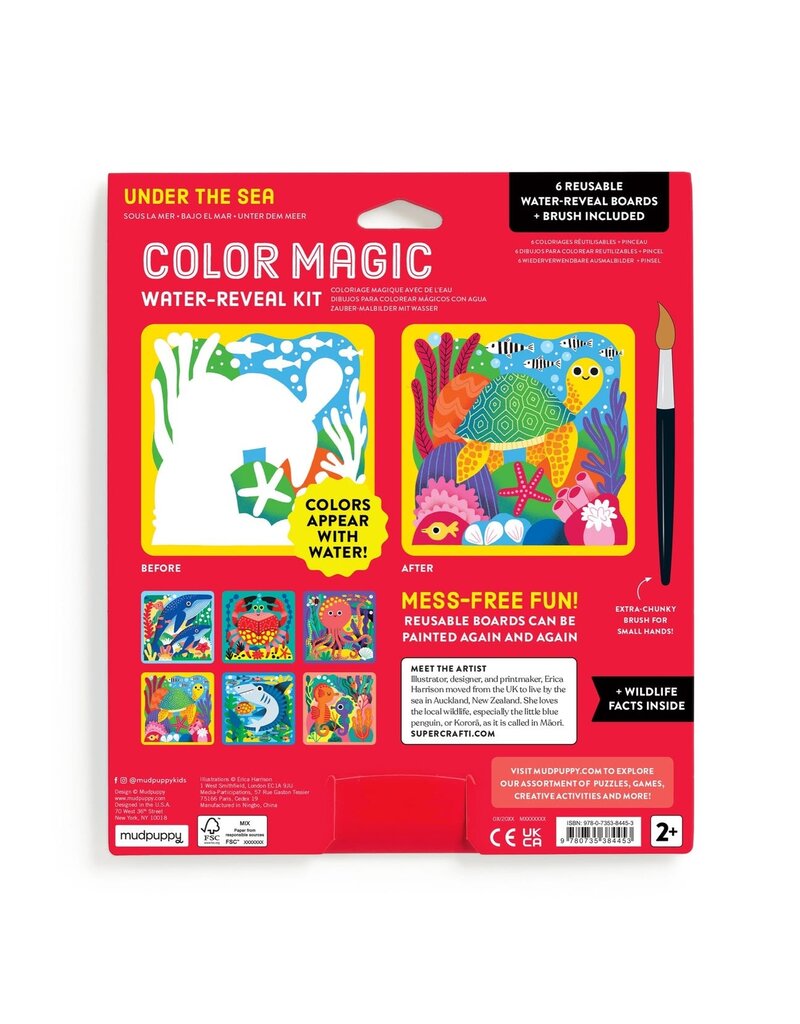 Mudpuppy Under the Sea Color Magic Water-Reveal Kit