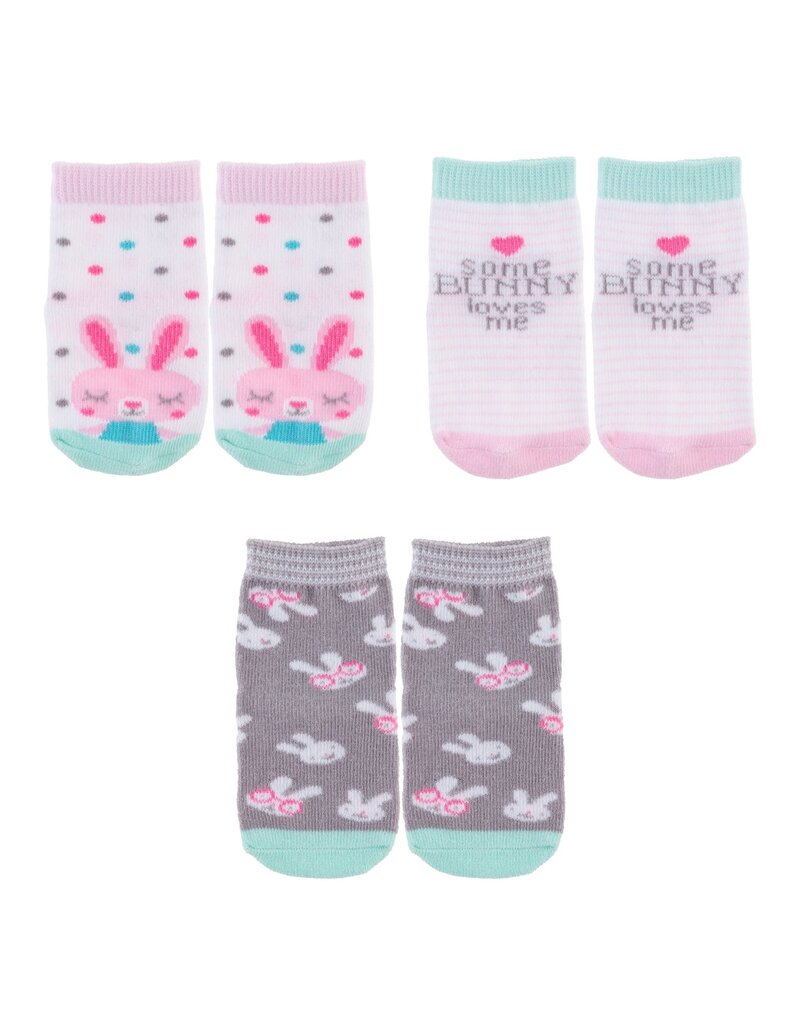 Baby Socks - Bunny, 3 Pack