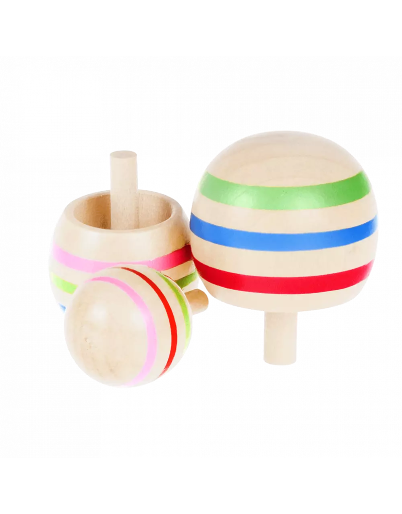 Wooden Spinning, Tops Set of 3